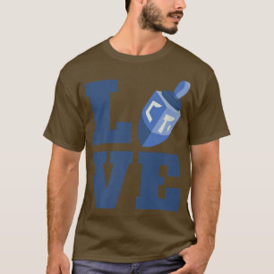 Frohes Chanukka LOVE Vintage hebräische Menora jüd T-Shirt