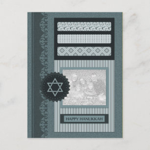 Frohes Chanukka (Scrapbook) Feiertagspostkarte