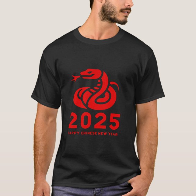 Frohes chinesisches Mondfest - Neues Jahr 2025 Jah T-Shirt (Vorderseite)