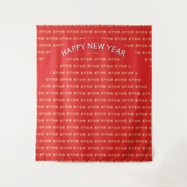 Frohes chinesisches Neujahr 新 年 快 乐 Wandteppich