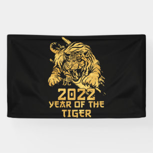 Frohes chinesisches Neujahr 2022 Jahr des Tigers Banner