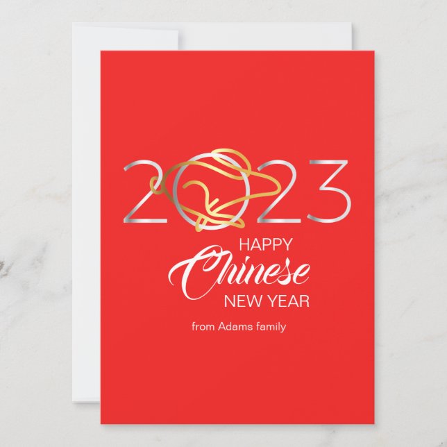 Frohes chinesisches Neujahr 2023 (Vorderseite)