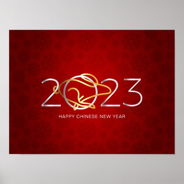 Frohes chinesisches Neujahr 2023 Poster (Vorne)