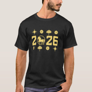Frohes chinesisches Neujahr 2026 - Jahr des Pferde T-Shirt
