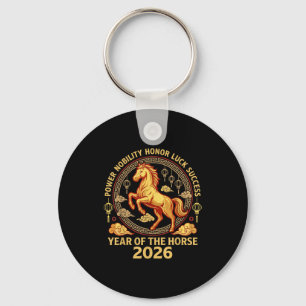 Frohes chinesisches Neujahr 2026 Jahr des Pferdes Schlüsselanhänger