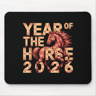 Frohes chinesisches Neujahr des Pferdes 2026 Lunar Mousepad