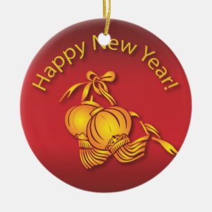 Frohes chinesisches Neujahr! Keramik Ornament
