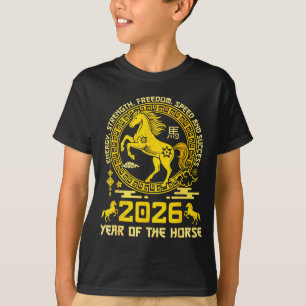 Frohes chinesisches Neujahrsfest des Pferdes 2026  T-Shirt