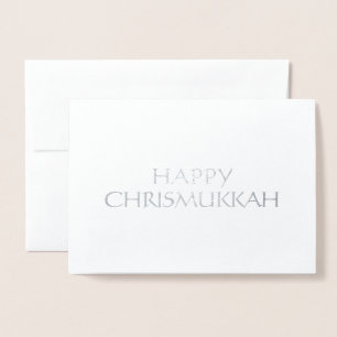 Frohes Chrismukkah minimalist elegant schlicht chi Folienkarte