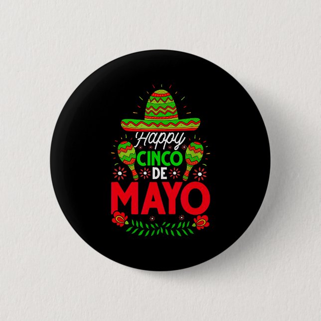 Frohes Cinco de Mayo Fest  Button (Vorderseite)