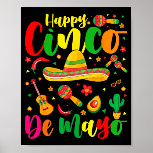 Frohes Cinco de Mayo-Fest mexikanische Party 5. Ma Poster
