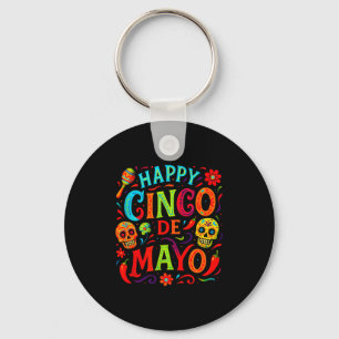 Frohes Cinco de Mayo - mexikanische Fiesta-Totenko Schlüsselanhänger
