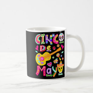 Frohes cinco de mayo mexikanischer Sombrero Gitarr Kaffeetasse