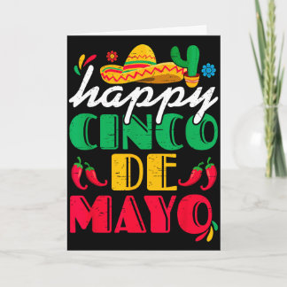 Frohes cinco de mayo mexikanischer Sombrero Margar Karte
