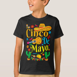 Frohes Cinco de Mayo mexikanischer Sombrero Margar T-Shirt