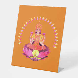 Frohes Diwali - Deepalavi Lakshmi Göttin 1 Sockelschild