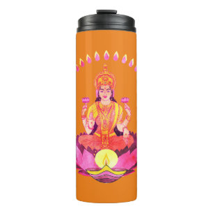 Frohes Diwali - Deepalavi Lakshmi Göttin 1 Thermosbecher