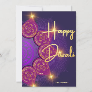 Frohes Diwali Indisches Fest Feiertagskarte