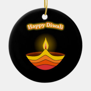 Frohes Diwali Keramik Ornament