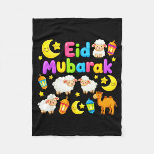 Frohes Eid Mubarak für muslimische Kinder Eid al-F Fleecedecke