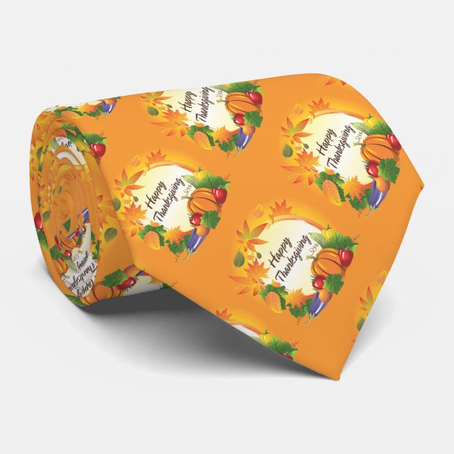 Frohes Erntedankfest 5 Krawatte (Gerollt)