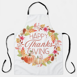 Frohes Erntedankfest Blumenzerfall Wreath Schürze