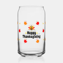 Frohes Erntedankfest Can Glas Fall Trinkglas
