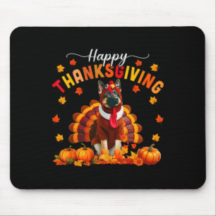 Frohes Erntedankfest Deutscher Schäferhund Cosplay Mousepad