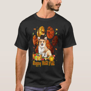 Frohes Erntedankfest Euch alle Corgi Pilger Hund P T-Shirt