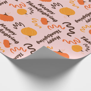 Frohes Erntedankfest Fall Ernte Pumpkin Nahtlos Geschenkpapier