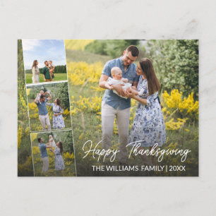 Frohes Erntedankfest Familienfoto-Collage Feiertagspostkarte
