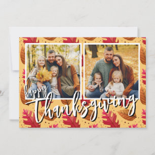 Frohes Erntedankfest Familienfoto Herbstfeier Einladung