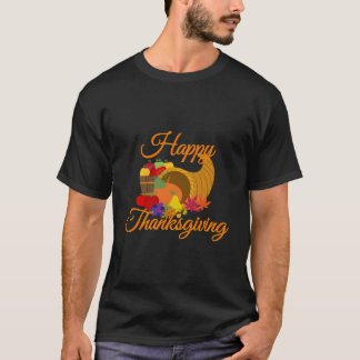 Frohes Erntedankfest Füllhorn T-Shirt