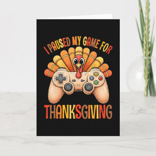 Frohes Erntedankfest Gamer Herbst Truthahn Gamer J Karte