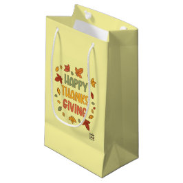 Frohes Erntedankfest - Gelbes Thema Kleine Geschenktüte