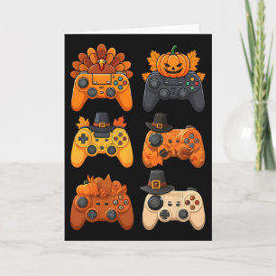 Frohes Erntedankfest Herbst Gaming Controller Trut Karte