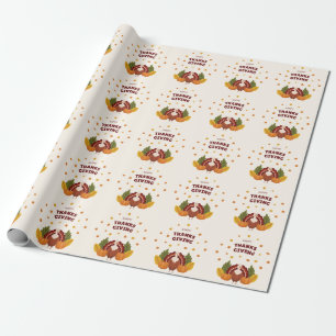 Frohes Erntedankfest Herbst Kürbis Geschenkpapier