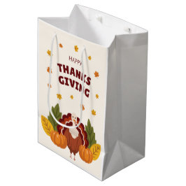 Frohes Erntedankfest Herbst Kürbis Mittlere Geschenktüte