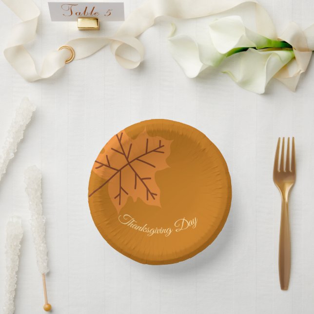 Frohes Erntedankfest, Herbst, Modern  Pappteller (Hochzeit)