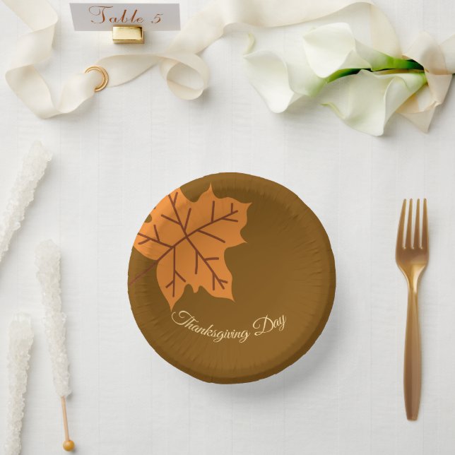 Frohes Erntedankfest, Herbst, Modern  Pappteller (Hochzeit)