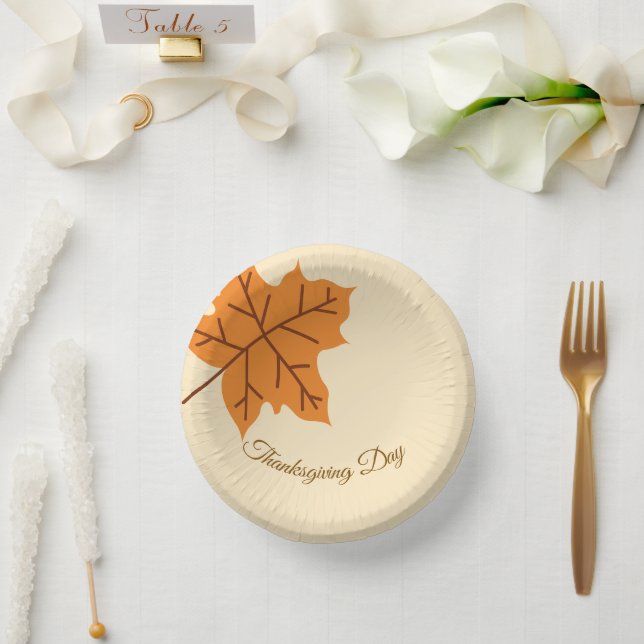 Frohes Erntedankfest, Herbst, Modern  Pappteller (Hochzeit)