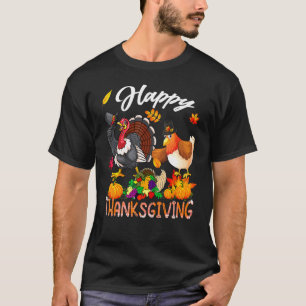 Frohes Erntedankfest Herbst Truthahn Dabbing Huhn  T-Shirt