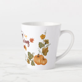 Frohes Erntedankfest Herbstliches Design Milchtasse