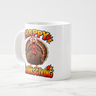 Frohes Erntedankfest & ich bin geröstet Truthahn Jumbo-Tasse