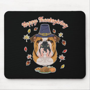 Frohes Erntedankfest ich Hunde Liebhaber ich Engli Mousepad
