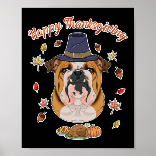 Frohes Erntedankfest ich Hunde Liebhaber ich Engli Poster