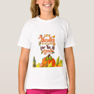 Frohes Erntedankfest Kürbis Blätter Herbstfest T-Shirt