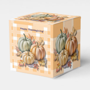 Frohes Erntedankfest Kürbisse & Herbstlaub Geschenkschachtel