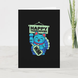 Frohes Erntedankfest Maneki Neko Glückskatze Japan Karte