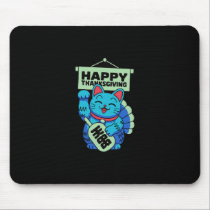 Frohes Erntedankfest Maneki Neko Glückskatze Japan Mousepad